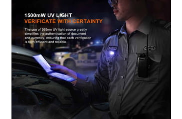 Image of Fenix SW05R-UV Lithium Ion 150 Lumens LED Flashlight, Black, SW05RUVBK