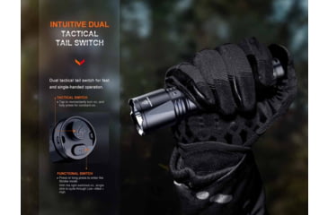 Image of Fenix Lighting TK11R Lithium Ion 1600 Lumens Luminus SFT40 LED Flashlight, Black, TK11RXBK