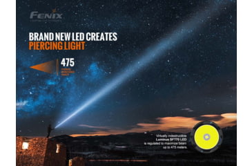 Image of Fenix Lighting TK20R V2.0 Lithium Ion 3000 Lumens Luminus SFT70 LED Flashlight, Black, TK20RV2BK