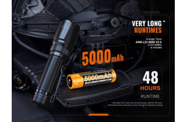 Image of Fenix Lighting TK20R V2.0 Lithium Ion 3000 Lumens Luminus SFT70 LED Flashlight, Black, TK20RV2BK