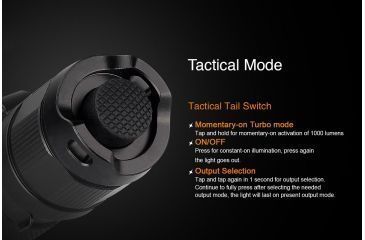 Image of Fenix PD35 TAC 1000 Lumen Flashlight, Black PD35TACBK