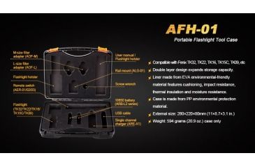 Image of Fenix Portable Flashlight Tool Case, For Use w/TK Series &amp; PD35 Lights, Black FENIX-AFH-01