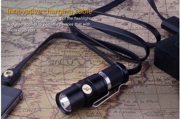 Image of Fenix RC09 Rechargeable Flashlight, 550 Lumens, Black RC09XLBK