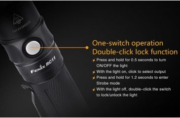 Image of Fenix RC11 Rechargeable Flashlight, 1000 Lumens, Black RC11XLBK