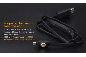 Image of Fenix RC11 Rechargeable Flashlight, 1000 Lumens, Black RC11XLBK