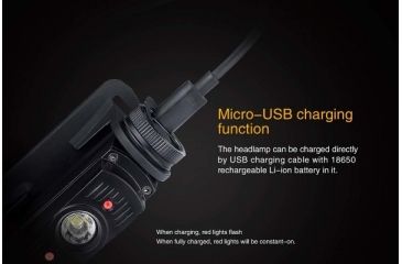 Image of Fenix Rechargeable LED Headlamp,950 Lumens,Black HL60R