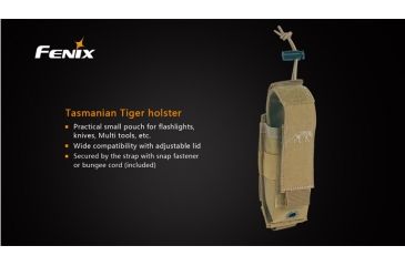 Image of Fenix Tasmanian Tiger Flashlight Holster w/Adjustable Velcro Strap,Khaki TT-HOLSTER-KHAKI