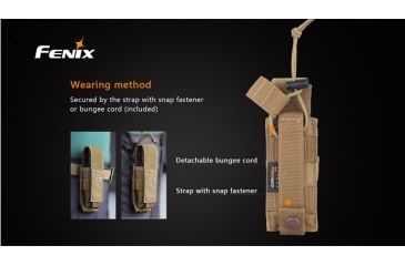Image of Fenix Tasmanian Tiger Flashlight Holster w/Adjustable Velcro Strap,Khaki TT-HOLSTER-KHAKI
