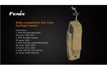 Image of Fenix Tasmanian Tiger Flashlight Holster w/Adjustable Velcro Strap,Khaki TT-HOLSTER-KHAKI