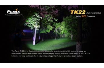 Image of Fenix TK22 2014 Edition Flashlight,920 Lumens,Black FENIX-TK22-2014ED-XML2-BLACK