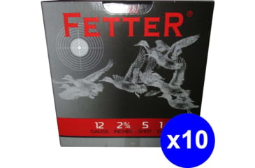 Image of Fetter 12 Gauge 5 Shot 2.75in Centerfire Shotgun Ammo, 250 Rounds