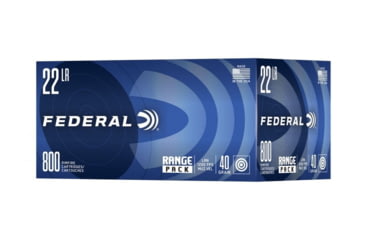 Image of Federal Range Pack Rimfire Ammo .22LR 40gr LRN 1200 fps 3200/ct Case 4-800/ct Boxes 4FEA4F83, FA729B800C