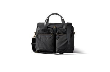 Image of Filson 24 Hr Tin Briefcase, Black, One Size 11070140-Black-OS - Brass