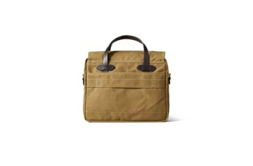 Image of Filson 24 Hr Tin Briefcase, Dark Tan, One Size 11070140-DarkTan-OS - Brass