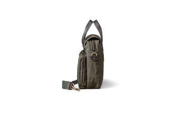 Image of Filson 24 Hr Tin Briefcase, Otter Green, One Size 11070140-OtterGreen-OS - Brass