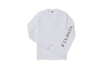 Image of Filson Long Sleeve Barrier T-Shirt Mens, White, 3XL, 20049635-WHITE-XXXL
