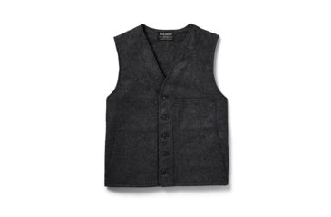 Image of Filson Mackinaw Wool Vest - Extra Long, Charcoal, L Long 11010056-Charcoal-L