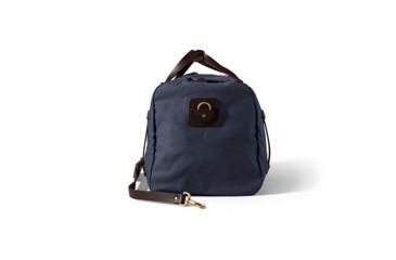 Image of Filson Medium Rugged Twill Duffle Bag, Navy, One Size, 11070325-Navy-OS - Brass
