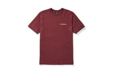 Image of Filson Short Sleeve Outfitter Graphic T-Shirt Mens, Burnt Red / The Best, Large 20062528-BURNT RED (THE BEST)-L