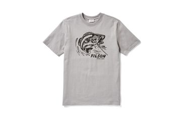 Image of Filson Short Sleeve Outfitter Graphic T-Shirt Mens, Steeple Gray / On The Line, Small, 20062528-SGOTL-S