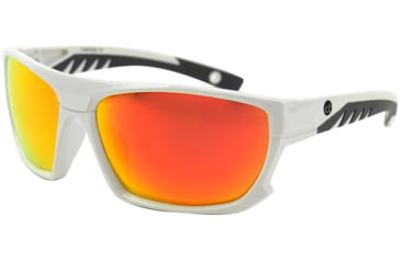 Image of Filthy Anglers Castaic Sunglasses - Mens, White Frame, Polarized w/ Sunburst Red Mirror Lens, CASWHT03P-S