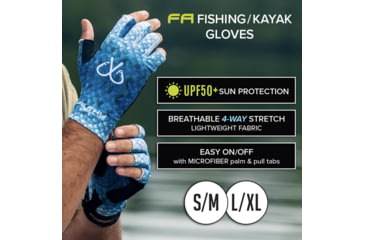 Image of Filthy Anglers Fingerless Fishing Gloves, Scale Blue, Large/Extra Large, GV-SCALES-L