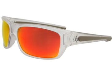 Image of Filthy Anglers Mystic Sunglasses - Mens, Matte Clear Frame, Polarized w/ Sunburst Red Mirror Lens, MYSMCL09P-S
