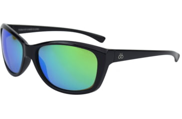 Image of Filthy Anglers Pleasant EP Mirror Sunglasses - Womens, Black Frame, Polarized EP Green Mirror Lens, PLEBLK-EP-G