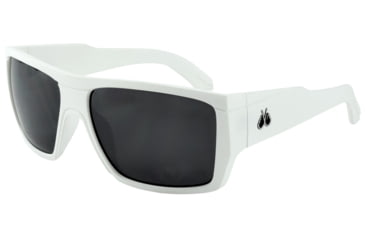 Image of Filthy Anglers Webster Polarized Sunglasses - Mens, Matte White Frame, Smoked Polarized Lens, WEBMWH01P