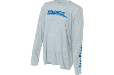 Image of Fin-Finder Time to Strike Long Sleeve Performance 81049, Grey, 2X-Large, 81049