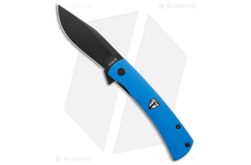 Image of Finch Halo Military Folding Knife, 3.125in, Sandvik 14C28N, Clip Point Blade, G10 Blue Handle, Black/Blue, 7.125in, BHQ-176600
