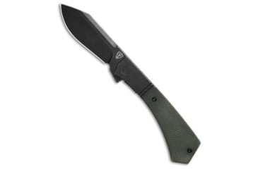 Image of Finch Knife Co Finch Knife Co. Stray Dog Frame Lock Knife Sequoia Micarta 3.25" Black SW, Green, Bohler N690, adult, BHQ-212867