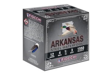 Image of Fiocchi Arkansas Steel 12 Gauge 1 1/5 oz 3in Shotgun Ammo, #3, 25 Rounds, 123ADS3