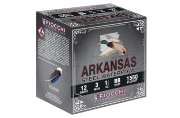 Image of Fiocchi 123ADSBB Arkansas Steel 12 Gauge 3 1 1/5 Oz BB Shot 25 Bx/ 10 Cs