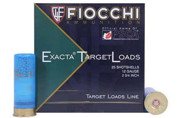 Image of Fiocchi Exacta Target Super Crusher 12 Gauge 1 oz 2 3/4in Centerfire Shotgun Ammo, 25 Rounds, 12SCRN75