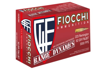 Image of Fiocchi 223CRD Range Dynamics 223 Rem 62 Gr Full Metal Jacket Boat Tail FMJBT