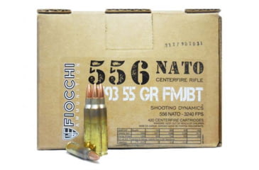 Image of Fiocchi 556M193F Training Dynamics 5.56x45mm NATO 55 Gr Full Metal Jacket Boat
