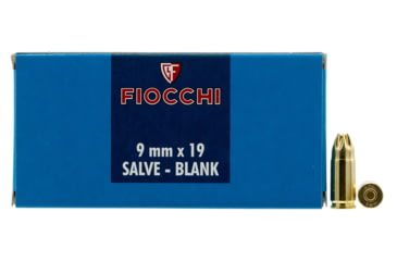 Image of Fiocchi 9mm Luger 0 Grain Brass Blank Ammo, 50 Rounds, 9MMBLANK
