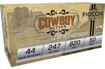 Image of Fiocchi .44 Russian 210 Grain Lead Brass Centerfire Pistol Ammo, 50 Rounds, 44SWR