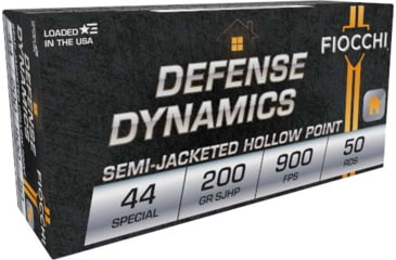 Image of Fiocchi Defense Dynamics .44 Special 200 Grain SJHP Brass Cased Pistol Ammo, 50 Rounds, 44SA500