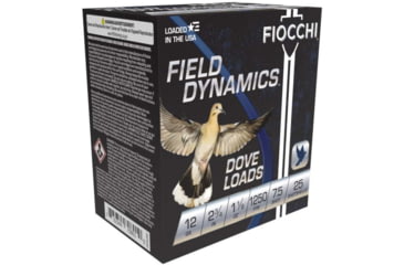 Image of Fiocchi Dove/Quail 12 Gauge 1 1/8oz 2-3/4in Shotgun Ammo, #7.5, 25 Rounds, 12GTX187