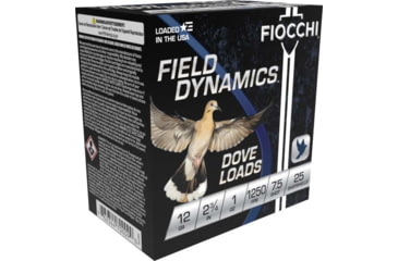 Image of Fiocchi Dove/Quail 12 Gauge 1oz 2.75in 7 1/2 Size Shot Size Shotgun Ammo, 25 Rounds, 12GT75