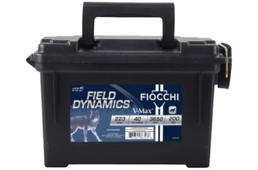 Image of Fiocchi Field Dynamics .223 Remington 40 Grain V-Max Brass Cased Rifle Ammo, 200 Rounds