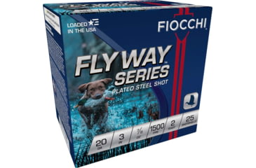 Image of Fiocchi Flyway 20 Gauge 7/8oz 3in 2 Size Shotgun Ammo, 25 Rounds, 203ST2
