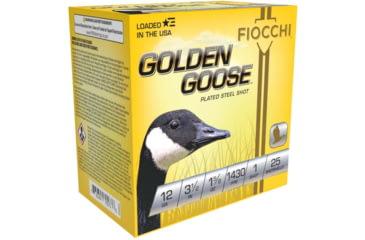 Image of Fiocchi Golden Goose 12 Gauge 1 5/8oz 3.5in 1 Size Shotgun Ammo, 25 Rounds, 1235GG1