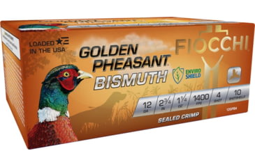 Image of Fiocchi Golden Pheasant 12 Gauge 1-1/4oz 2.75in 4 Size Shotgun Ammo, 10 Rounds, 12GPB4