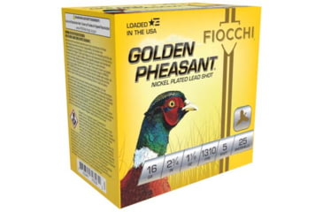 Image of Fiocchi Golden Pheasant 16 Gauge 1 1/8oz 2.75in 5 Size Shotgun Ammo, 25 Rounds, 16GP5