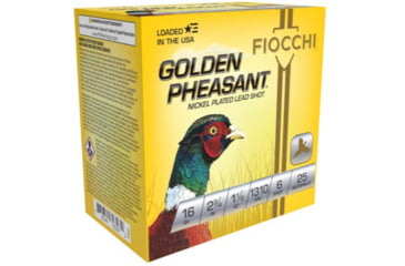 Image of Fiocchi Golden Pheasant 16 Gauge 1 1/8oz 2.75in 6 Size Shotgun Ammo, 25 Rounds, 16GP6