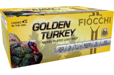 Image of Fiocchi Golden Turkey 20 Gauge 1 1/4oz 3in Shotgun Ammo, #6, 10 Rounds, 203TRKC5