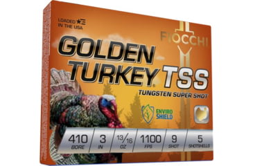 Image of Fiocchi Golden Turkey TSS .410 13/16oz 3in Shotgun Ammo, 5 Rounds, 410TSS9